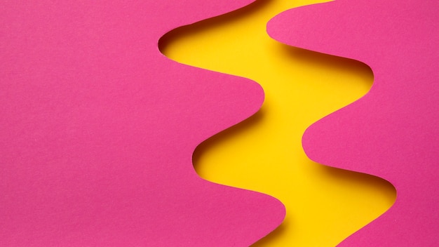 Free photo psychedelic paper shapes in different color tones