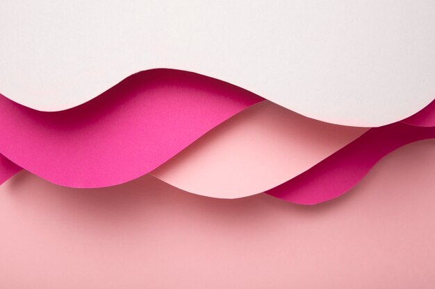 Psychedelic paper shapes in different color tones