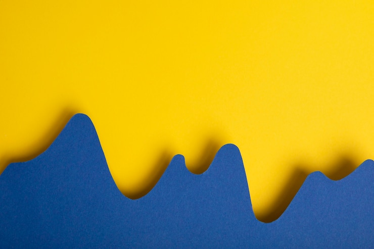 Free Photo psychedelic paper shapes with copy space