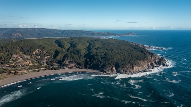 Puertecillo 해변 칠레 서핑 장소 완벽한 파도 공중