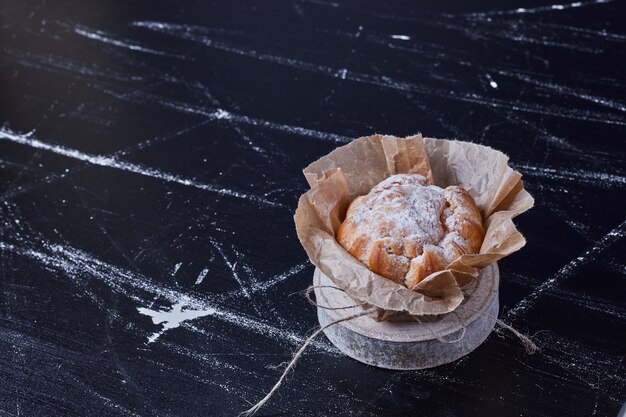 Puff pastry wrapped by paper. 