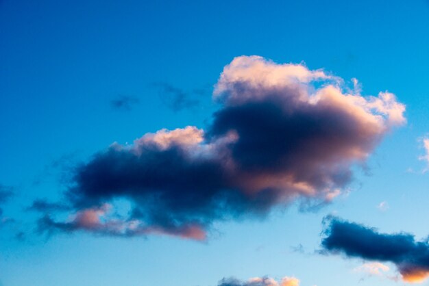 Puffy and colorful sunset clouds