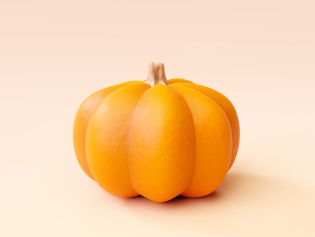 Pumpkin cartoon halloween celebration icon or symbol background 3d illustration