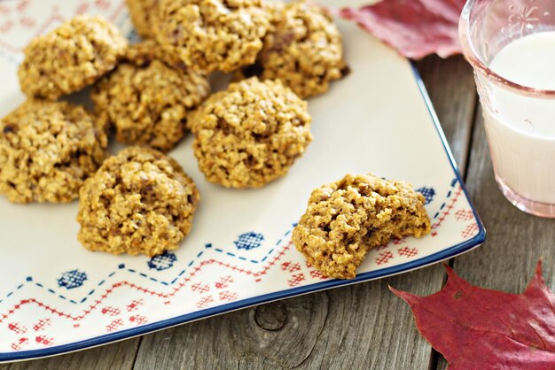 Pumpkin oat cookies