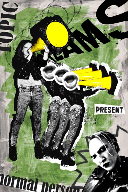 Punk rock poster collage