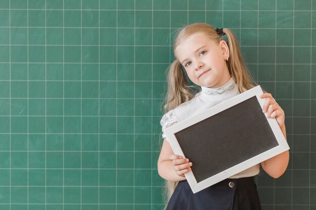 Pupil with blackboard frame