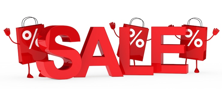 Free Photo purchase bags with the word "sale"