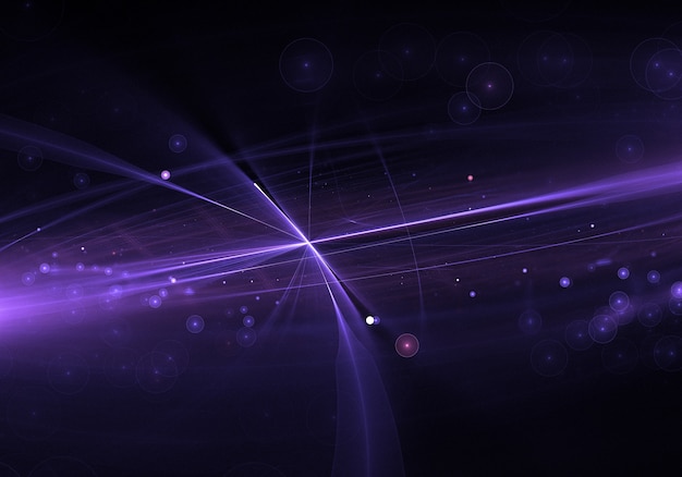 Free photo purple abstract background with glowing particles