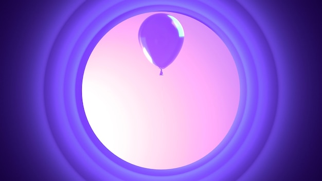 Фиолетовый шар и круги