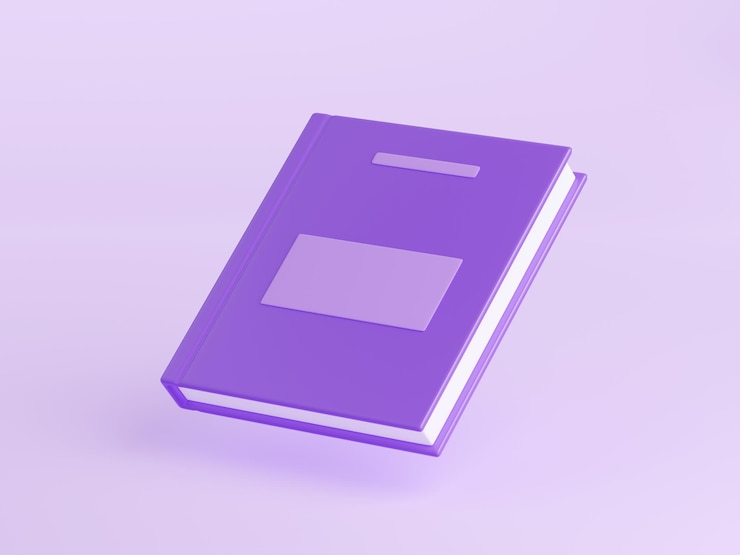 Бесплатный Фотография фиолетовая книга 3d иллюстрация, изолированные на фоне