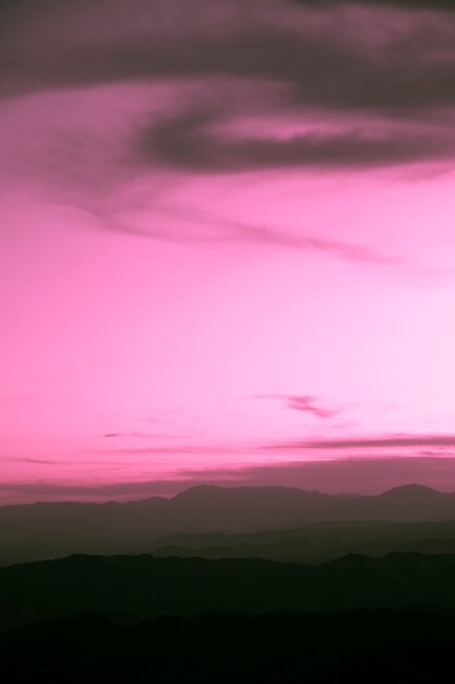 Purple clouded storm with copy space background