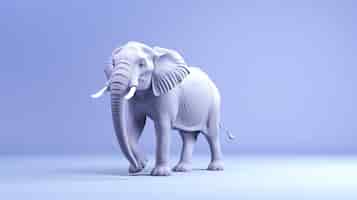 Free photo purple elephant in studio