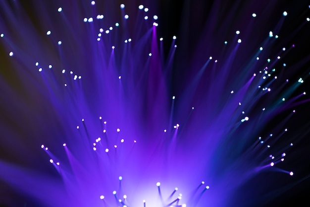 無料写真 紫色の光ファイバーライト抽象的な背景