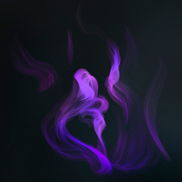 Purple flame in black background