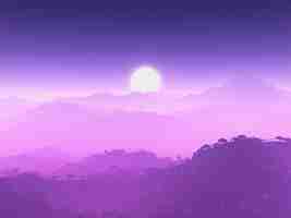 Free photo purple mountain landscape