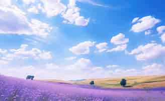 Free photo purple nature landscape with vegetation