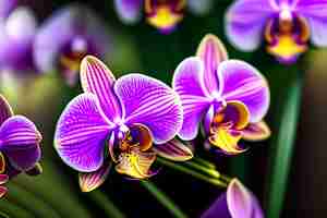 Free photo purple orchids are a symbol of love and happiness.