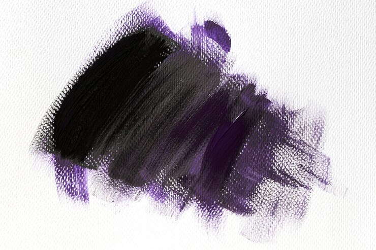 Free Photo purple paint brush stroke effect on canvas