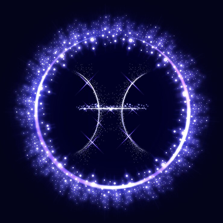 Free Photo purple pisces sign astrology concept