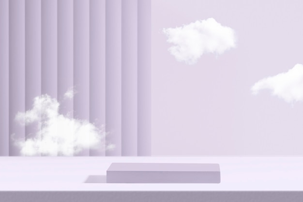 デザインスペースと紫色の製品の背景