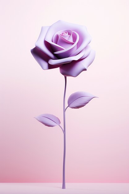 Фиолетовая роза в студии
