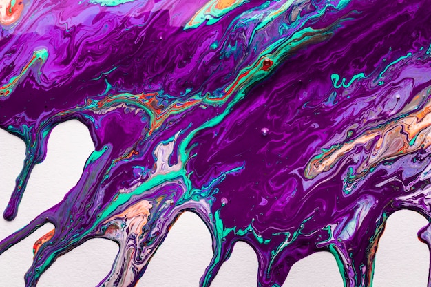 Purple splash of acrylic contemporary art