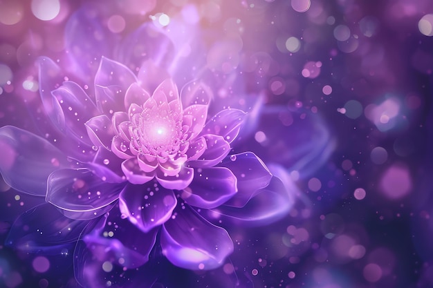 Free photo purple water lily dream ai generated