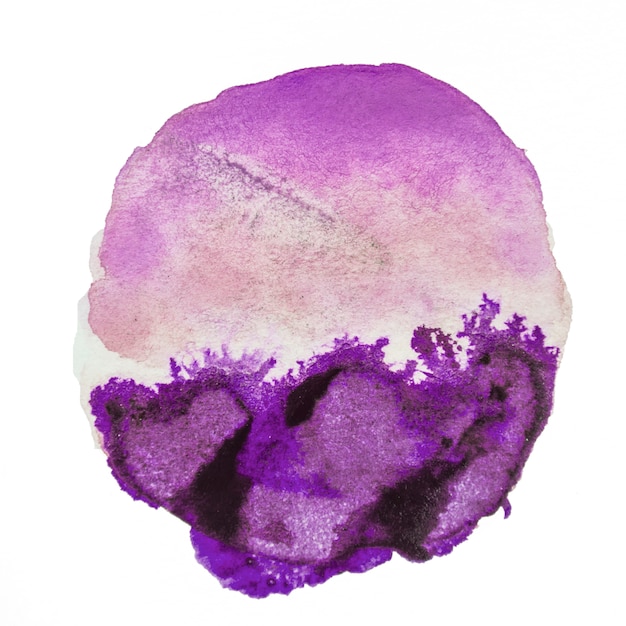 紫の水彩画のしみ