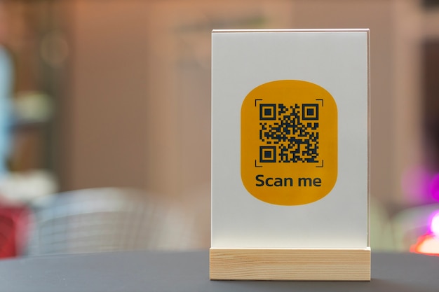 Foto gratuita codice qr per il menu del ristorante