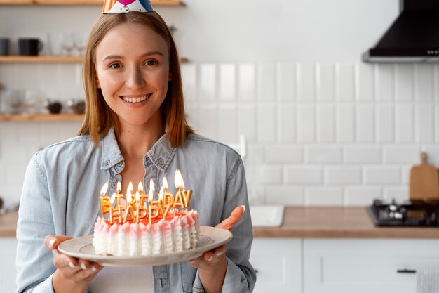 Queer couple celebrating birthday together