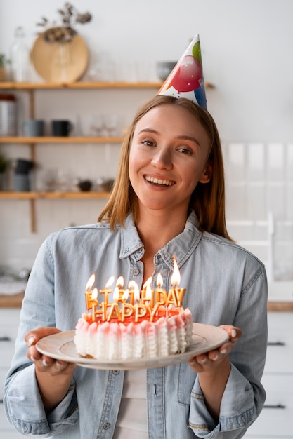 Queer couple celebrating birthday together