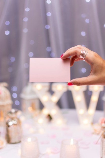 Free photo quinceañera party empty card