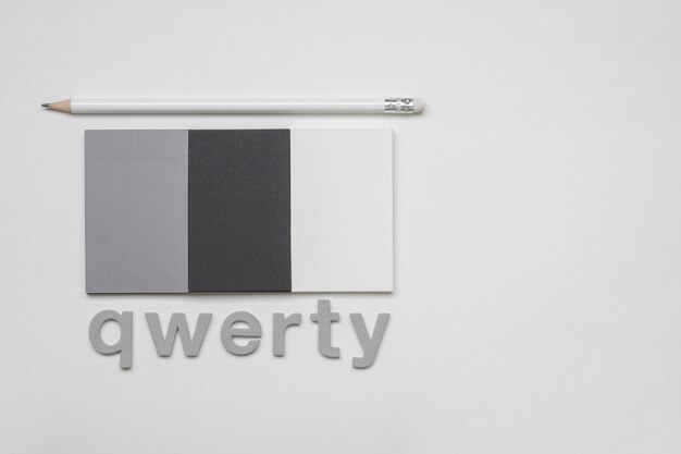 Qwerty word and gradient corporate visiting cards