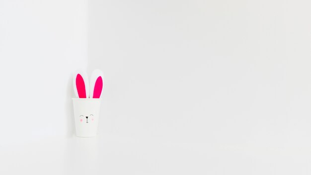 Rabbit decorated paper cup