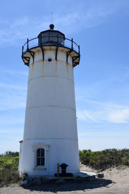 無料写真 外側の岬にあるレースポイント灯台タワー。