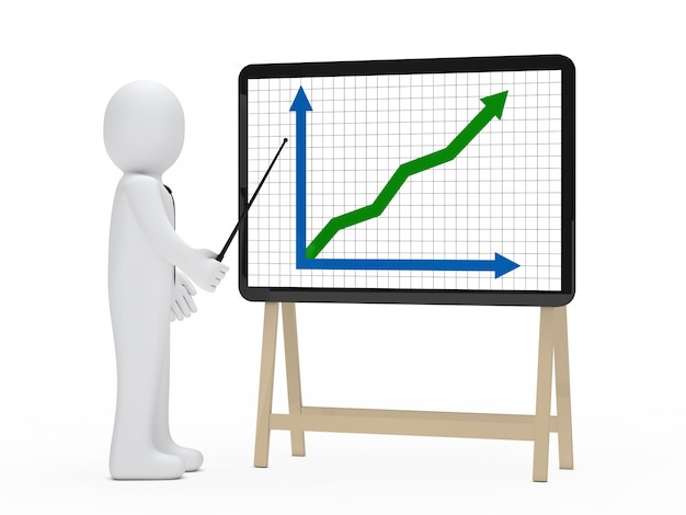 Rag doll pointing with a stick one graph