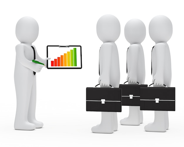 Rag doll teaching a bar graph to others rag dolls