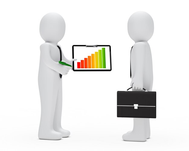 Rag doll teaching a bar graph