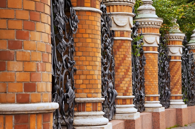 Free photo railing of  mikhaylovsky garden