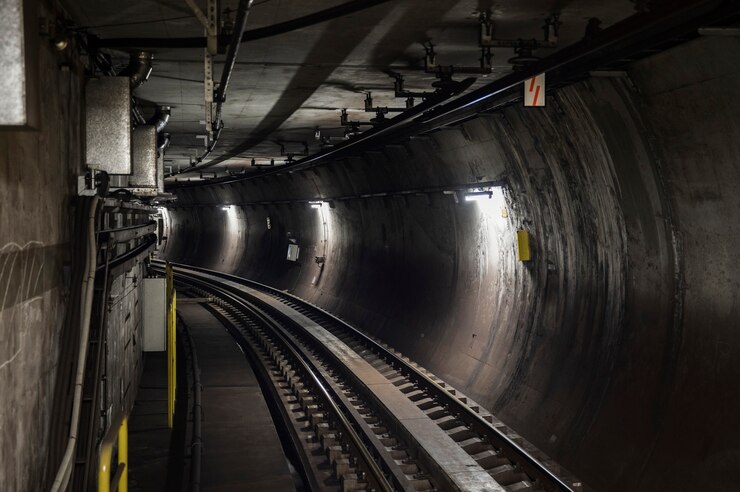 Free Photo rails of subway