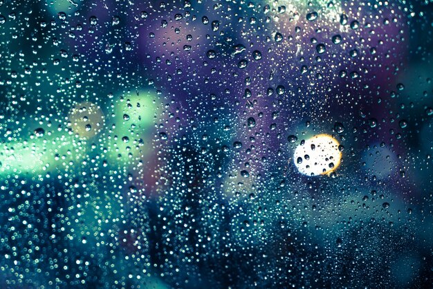 Rain drops on the window