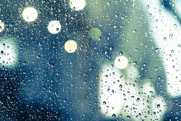 Rain drops on the window