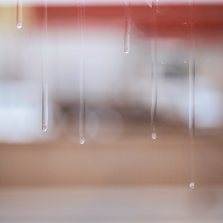 Free Photo rain drops on window