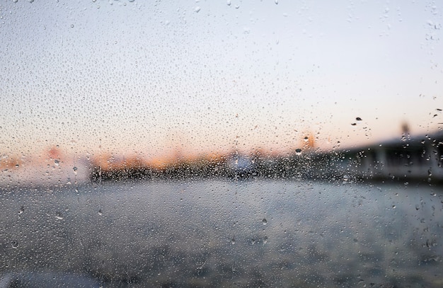 Free photo rain effect on beach background