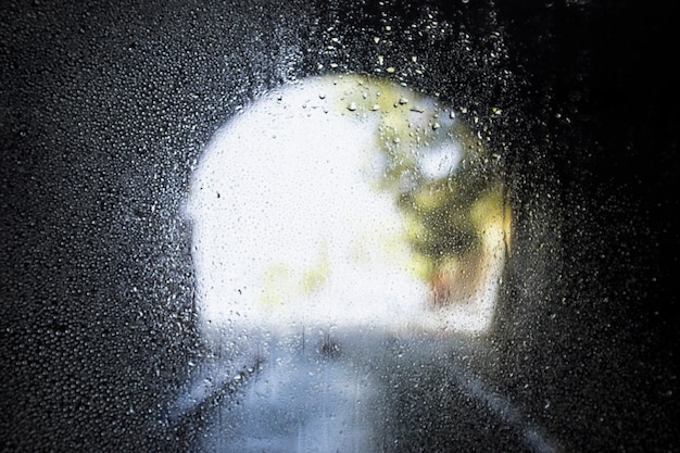 Rain effect on tunnel background