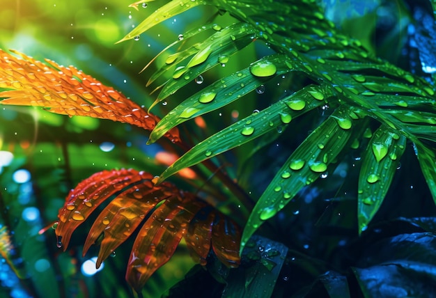 Free photo rain forest background generative ai