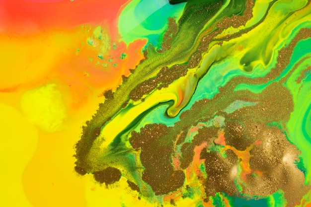 Rainbow abstract liquid ink gradient pattern fluorescent liquid bright texture