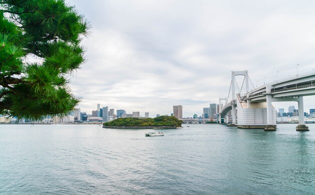 東京のお台場にあるレインボーブリッジ