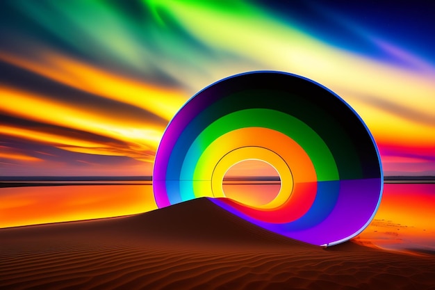 無料写真 砂の壁紙で虹色の cd