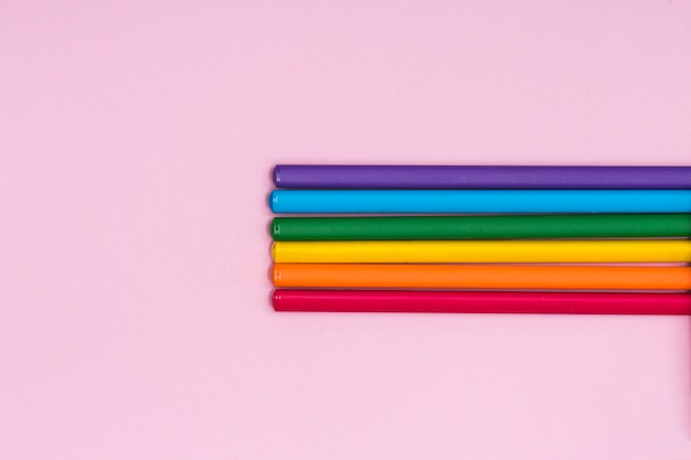 Rainbow colored pencils LGBT 